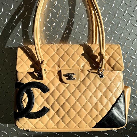Chanel Calfskin Quilted Cambon Flap in Beige - Picture 1 of 10